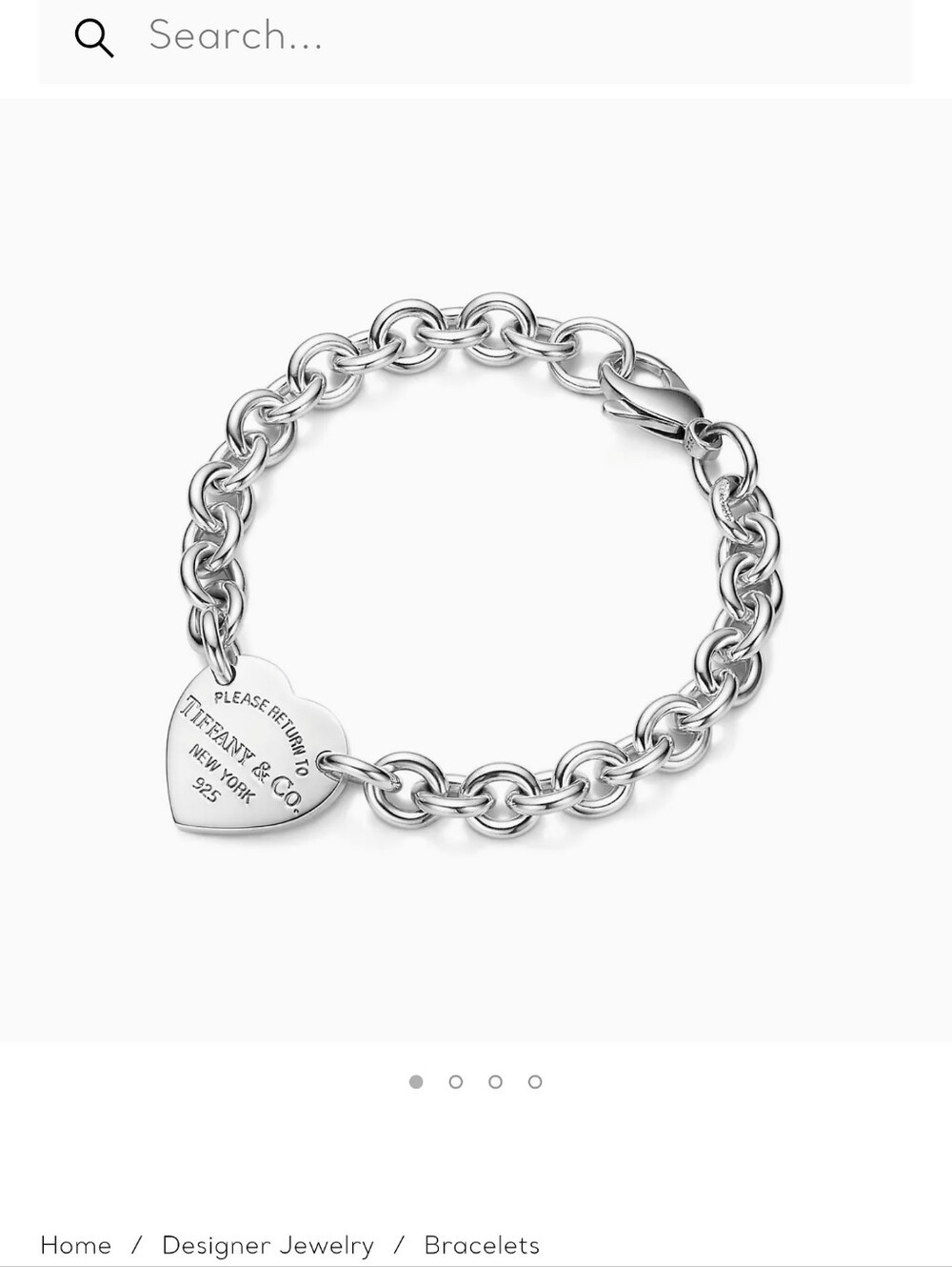 Tiffany And Co. Heart Tag Bracelet
